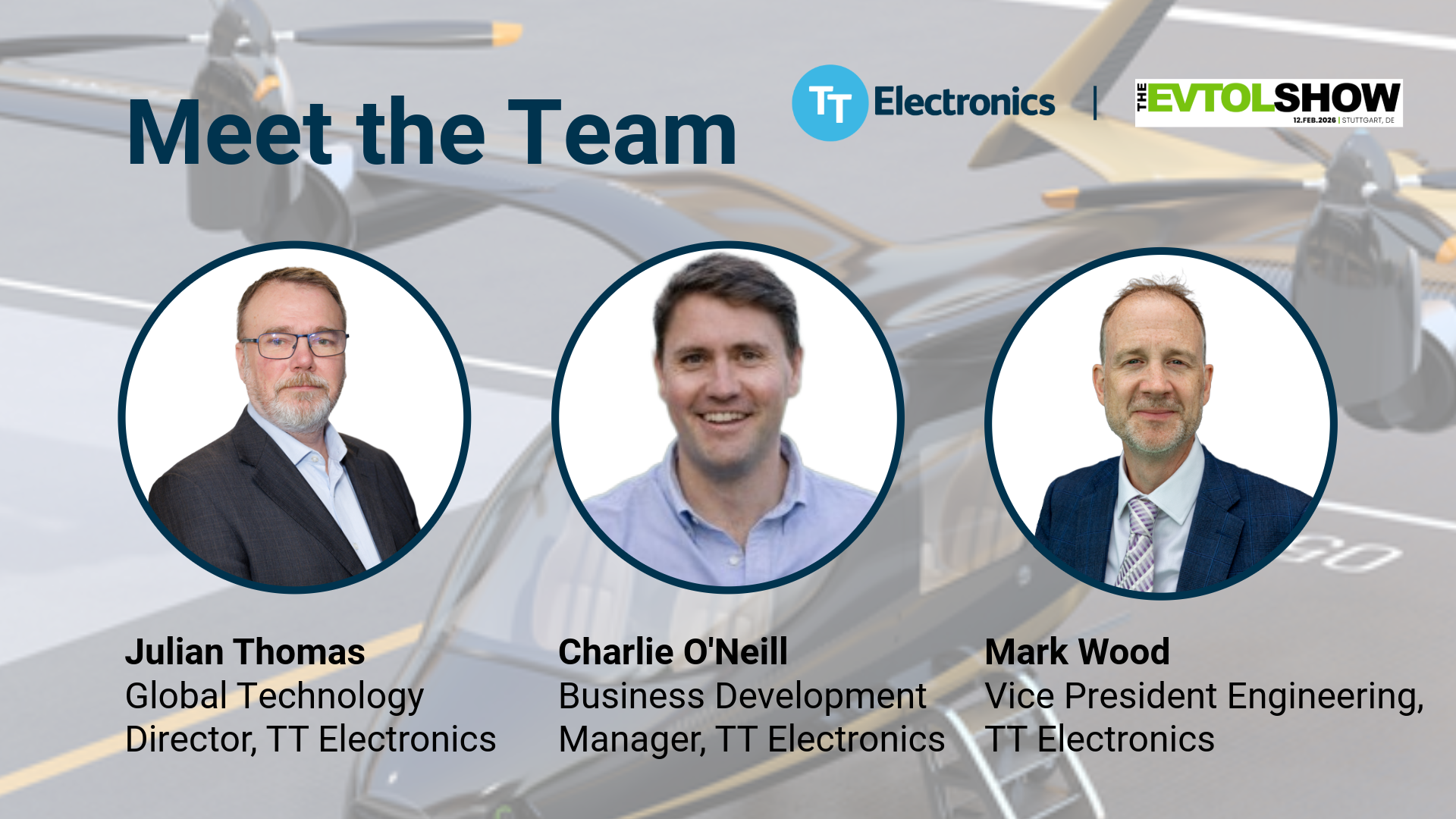 Meet the TT Electronics Team at eVTOL Show Europe 2026